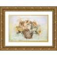 thumbnail image 1 of Bolokofsky, Ronald 18x13 Gold Ornate Wood Framed with Double Matting Museum Art Print Titled - Basket of Flowers I, 1 of 4