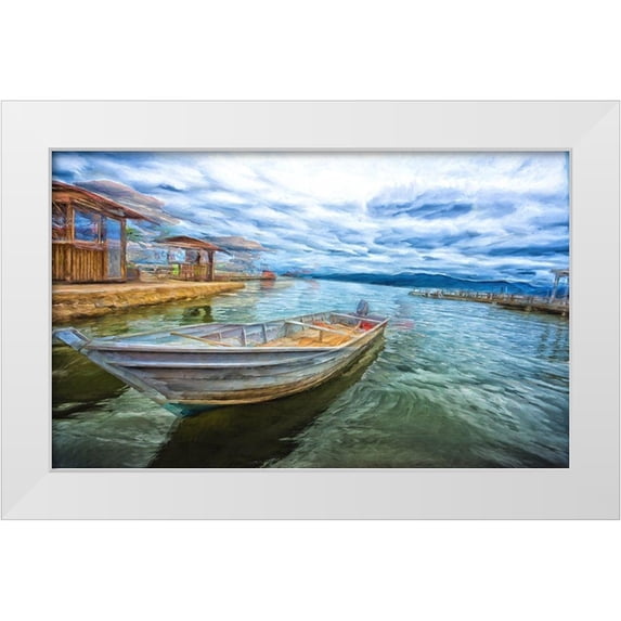 Bolokofsky, Ronald 18x13 White Modern Wood Framed Museum Art Print Titled - Docked