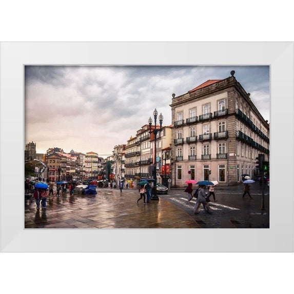 Bolokofsky, Ronald 18x13 White Modern Wood Framed Museum Art Print Titled - Oporto