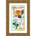 thumbnail image 1 of Bolokofsky, Ronald 18x32 Gold Ornate Wood Framed with Double Matting Museum Art Print Titled - Mid Century Shapes 52A, 1 of 4