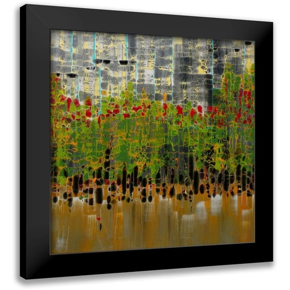 Bolokofsky, Ronald 20x20 Black Modern Framed Museum Art Print Titled - Red Gartden II