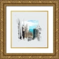thumbnail image 1 of Bolokofsky, Ronald 20x20 Gold Ornate Wood Framed with Double Matting Museum Art Print Titled - Chicago Skyline II, 1 of 4