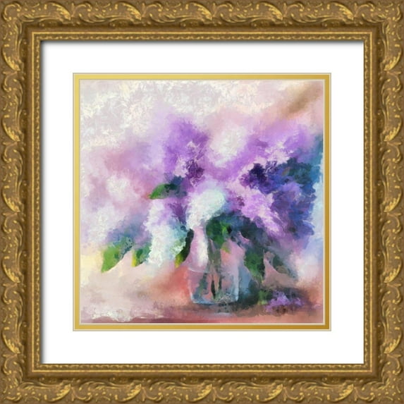 Bolokofsky, Ronald 20x20 Gold Ornate Wood Framed with Double Matting Museum Art Print Titled - Lovely Bouquet I