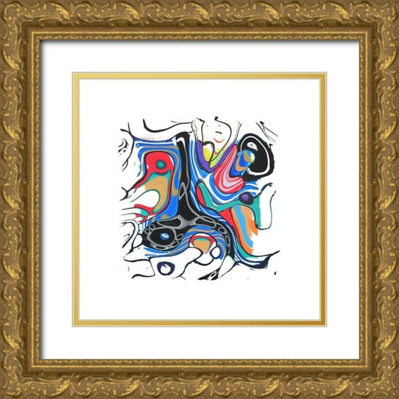 Bolokofsky, Ronald 20x20 Gold Ornate Wood Framed with Double Matting Museum Art Print Titled - Wild Participation III
