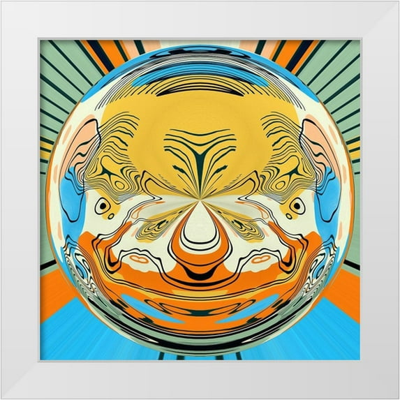 Bolokofsky, Ronald 20x20 White Modern Wood Framed Museum Art Print Titled - Caught In a Bubble