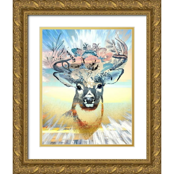 Bolokofsky, Ronald 20x24 Gold Ornate Wood Framed with Double Matting Museum Art Print Titled - Beautiful Stagg