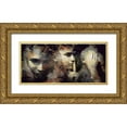 thumbnail image 1 of Bolokofsky, Ronald 24x13 Gold Ornate Wood Framed with Double Matting Museum Art Print Titled - Hear No Evil Speak No Evil See No Evil, 1 of 4