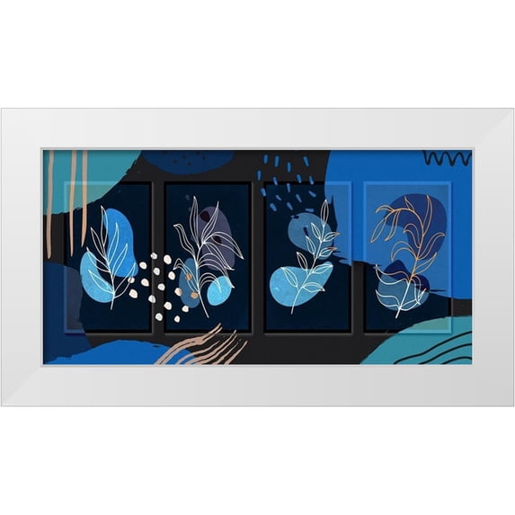 Bolokofsky, Ronald 24x14 White Modern Wood Framed Museum Art Print Titled - Garden Branches 110