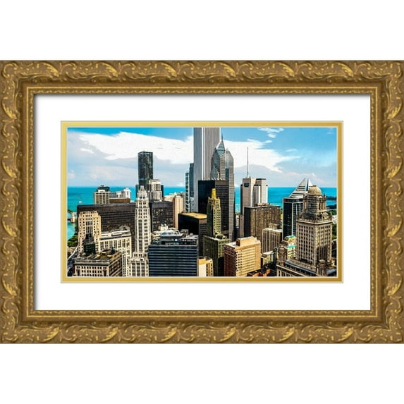 Bolokofsky, Ronald 24x15 Gold Ornate Wood Framed with Double Matting Museum Art Print Titled - ChiTown