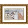 thumbnail image 1 of Bolokofsky, Ronald 24x16 Gold Ornate Wood Framed with Double Matting Museum Art Print Titled - Slapton Sands, 1 of 4