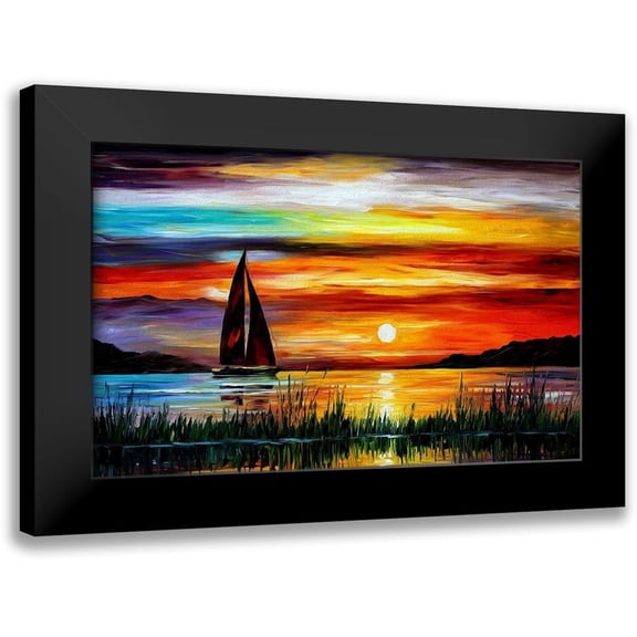 Bolokofsky, Ronald 24x17 Black Modern Framed Museum Art Print Titled - Peaceful Sunset
