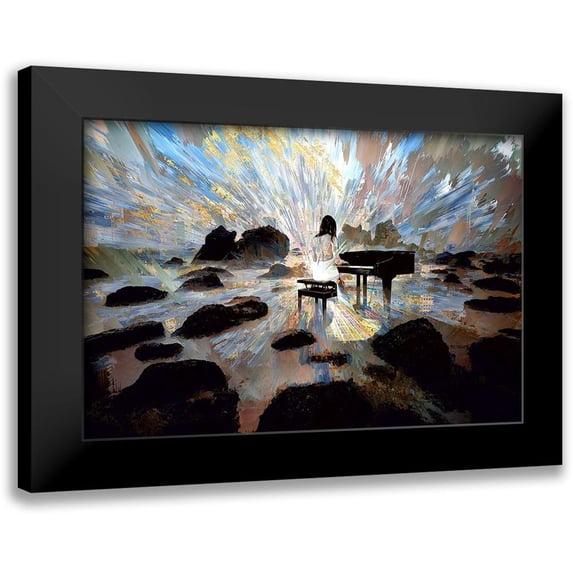 Bolokofsky, Ronald 24x17 Black Modern Framed Museum Art Print Titled - Rock Concert I
