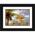 thumbnail image 1 of Bolokofsky, Ronald 24x17 Black Ornate Wood Framed with Double Matting Museum Art Print Titled - Chiringuito en Bocas del Toro, 1 of 4