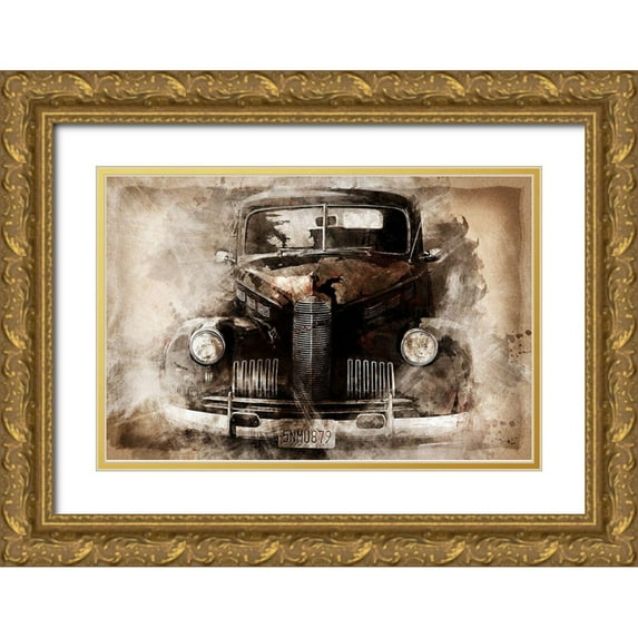Bolokofsky, Ronald 24x17 Gold Ornate Wood Framed with Double Matting Museum Art Print Titled - Oldtimer I