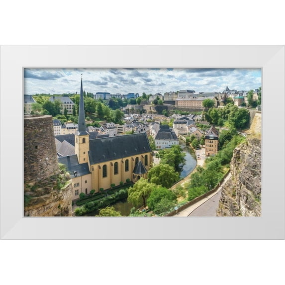 Bolokofsky, Ronald 24x17 White Modern Wood Framed Museum Art Print Titled - Luxembourg View