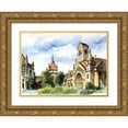 thumbnail image 1 of Bolokofsky, Ronald 24x19 Gold Ornate Wood Framed with Double Matting Museum Art Print Titled - Budapest Castle III, 1 of 4