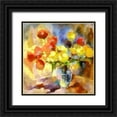 thumbnail image 1 of Bolokofsky, Ronald 26x26 Black Ornate Wood Framed with Double Matting Museum Art Print Titled - Colorful Bouquet I, 1 of 4