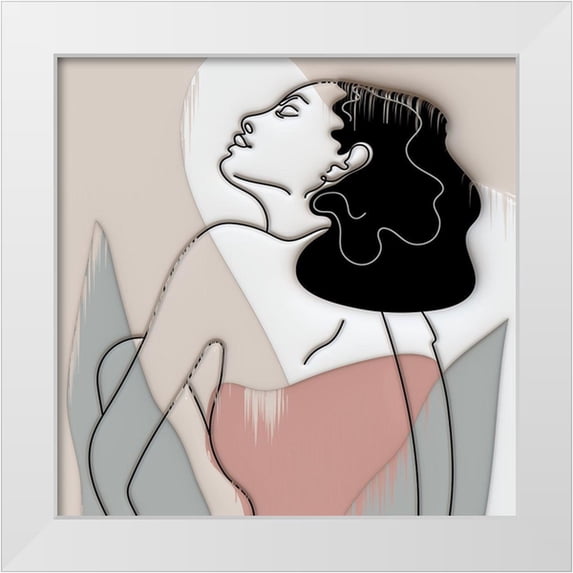Bolokofsky, Ronald 26x26 White Modern Wood Framed Museum Art Print Titled - Modern Woman 421A