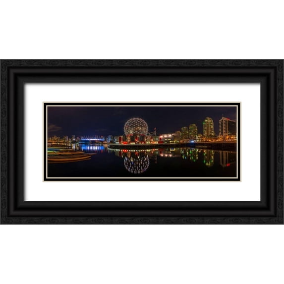 Bolokofsky, Ronald 32x15 Black Ornate Wood Framed with Double Matting Museum Art Print Titled - False Creek III