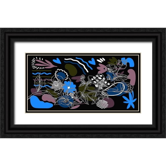 Bolokofsky, Ronald 32x18 Black Ornate Wood Framed with Double Matting Museum Art Print Titled - Magnolia Branch 270