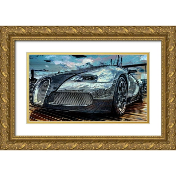 Bolokofsky, Ronald 32x20 Gold Ornate Wood Framed with Double Matting Museum Art Print Titled - Bugatti I