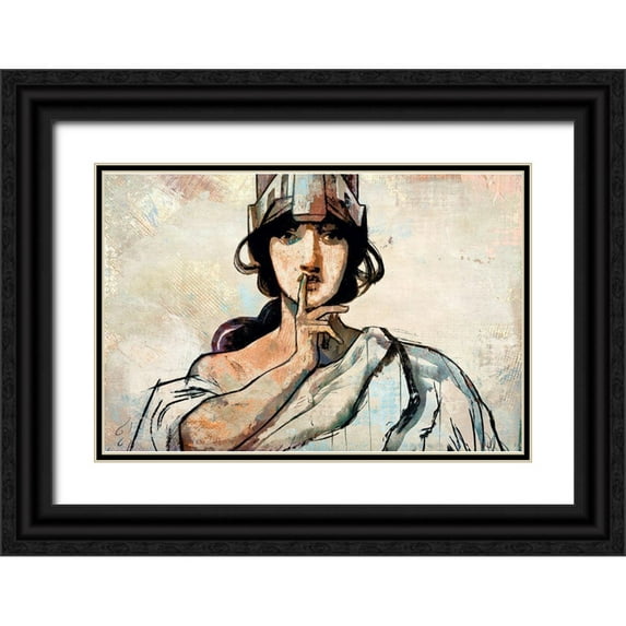 Bolokofsky, Ronald 32x23 Black Ornate Wood Framed with Double Matting Museum Art Print Titled - Secret Service II