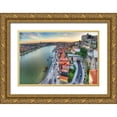 thumbnail image 1 of Bolokofsky, Ronald 32x23 Gold Ornate Wood Framed with Double Matting Museum Art Print Titled - Porto Panorama, 1 of 4