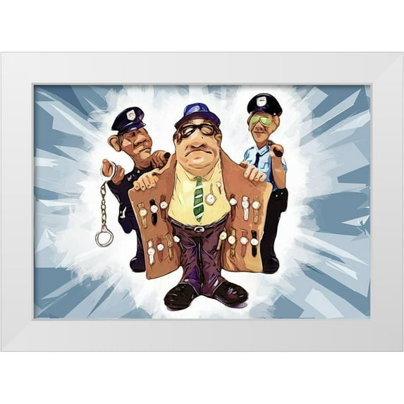 Bolokofsky, Ronald 32x23 White Modern Wood Framed Museum Art Print Titled - Busted