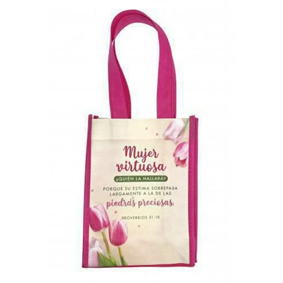 Bolsa Tote Bag Pequeño: Mujer Virtuosa, Proverbios 31:10