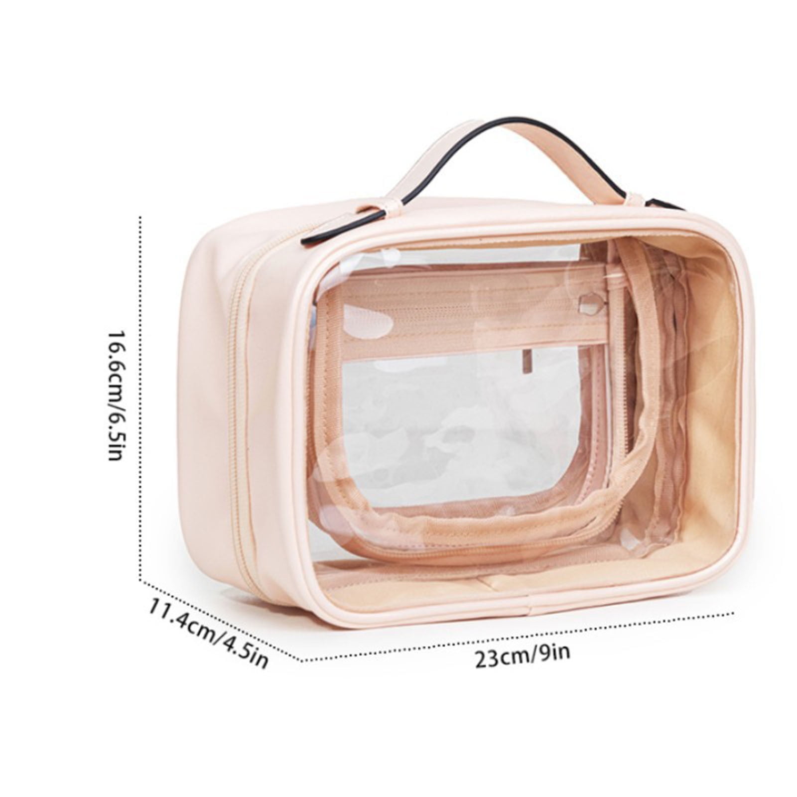 Bolsa de maquillaje portátil para guardar cosméticos, bolsa de viaje, bolsa de maquillaje de gran valor en belleza.
