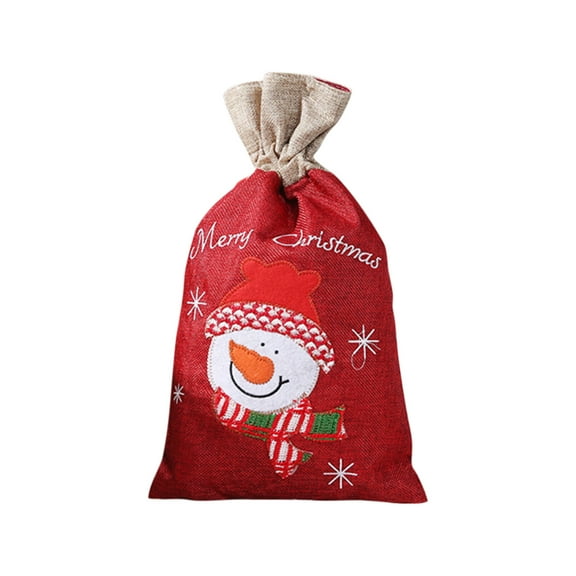 Bolsa de regalo de Navidad, bolsa de regalo de Nochebuena, bolso creativo, bolsa de dulces de Papá Noel y muñeco de nieve.