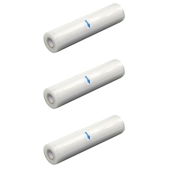 3 Pack White Vacuum Food Storage Bags for Fresh Food Preservation and Kitchen Container Organization