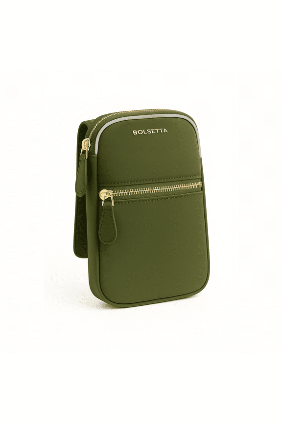 Magnetic Hip Pouch with Zippered Pockets & RFID Blocking - GREEN