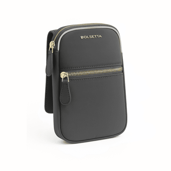 Bolsetta Magnetic Hip Pouch with Zippered Pockets & RFID Blocking - GREY