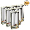 thumbnail image 1 of Bolsius 10 Inch Bulk White Taper Like Dinner Unscented Decor Candles - Smokeless, Non-Drip Table Candles for Emergency, Church, Memorial, Wedding, All Occasion - Pack of 60, 1 of 7
