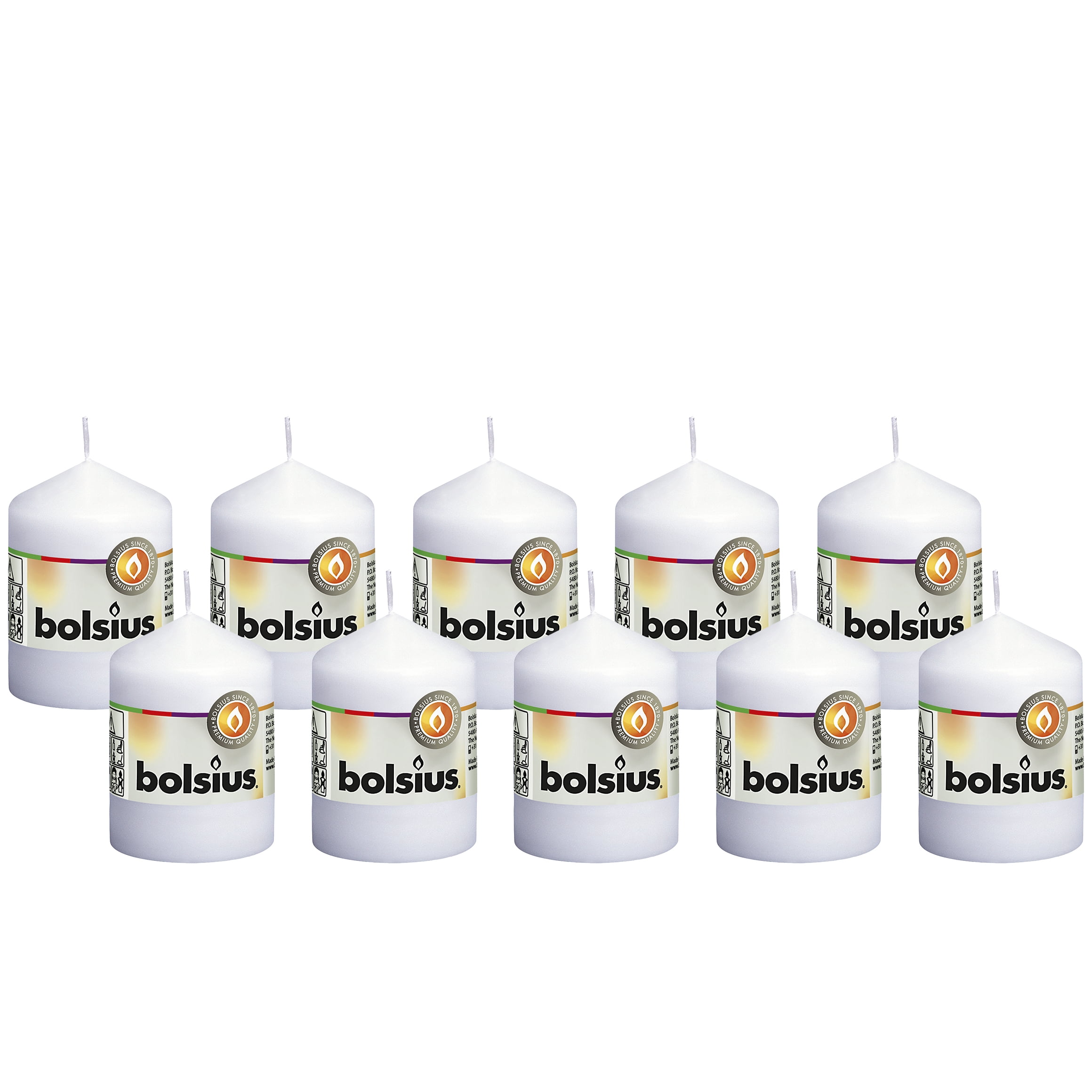Bolsius Candele Torpedo 170x20 Mm – Confezione Da 10, Colore Avorio, Lunga Durata, Ideali Per Portacandele