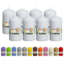 Bolsius 8 White Pillar Candles 2.75" X 5" Premium European Quality-Holiday Decor Candle Set
