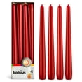 thumbnail image 1 of Bolsius Dark Red Taper Candles, 10" European Quality Dripless Unscented Candles, 8 Hour Long Candle Sticks, 4-Pack, 1 of 8