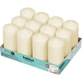 thumbnail image 1 of Bolsius Indoor/Outdoor Unscented 2.25" x 4.75" Pillar Candle, 12-Pieces, Off-White, 1 of 7