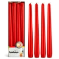 thumbnail image 1 of Bolsius Red Taper Candles, 10" European Quality Dripless Unscented Candles, 8 Hour Long Candle Sticks, 4-Pack, 1 of 9