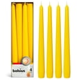 thumbnail image 1 of Bolsius Yellow Taper Candles, 10" European Quality Dripless Unscented Candles, 8 Hour Long Candle Sticks, 4-Pack, 1 of 8