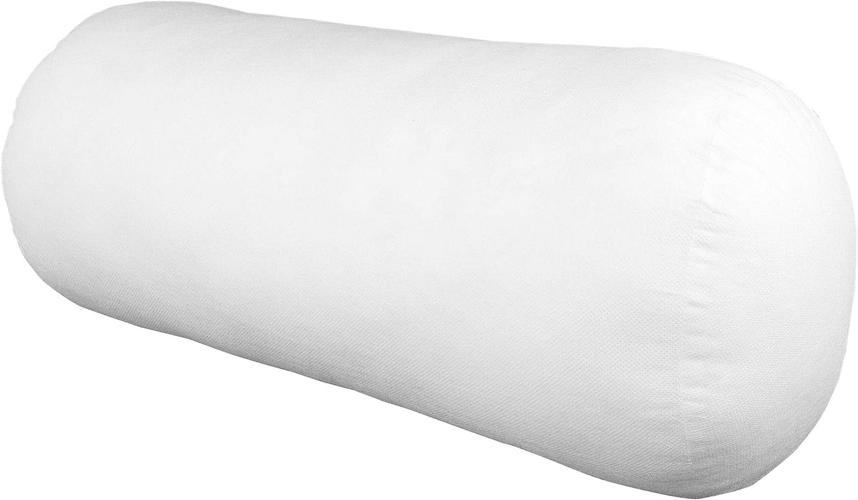White 8" x 30" Polyester Bolster Pillow Insert