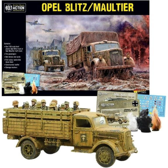 Bolt Action Miniatures - Warlord Games Opel Blitz/Maultier German Model Tank 28mm