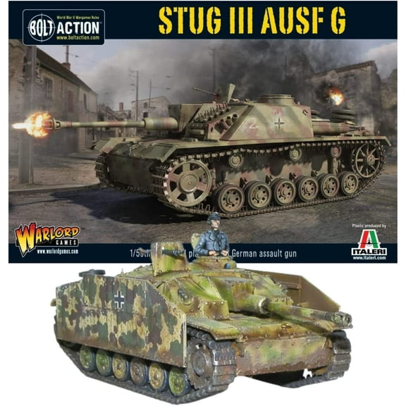 Bolt Action Miniatures - Warlord Games StuG III Ausf G German Army Model Tank 28mm Miniatures Wargames Delivered - Model Tanks Kit