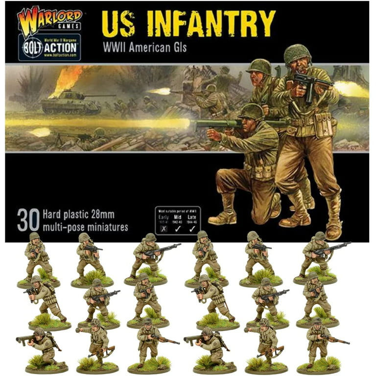 Bolt Action Miniatures - Warlord Games US Infantry 28mm Miniatures