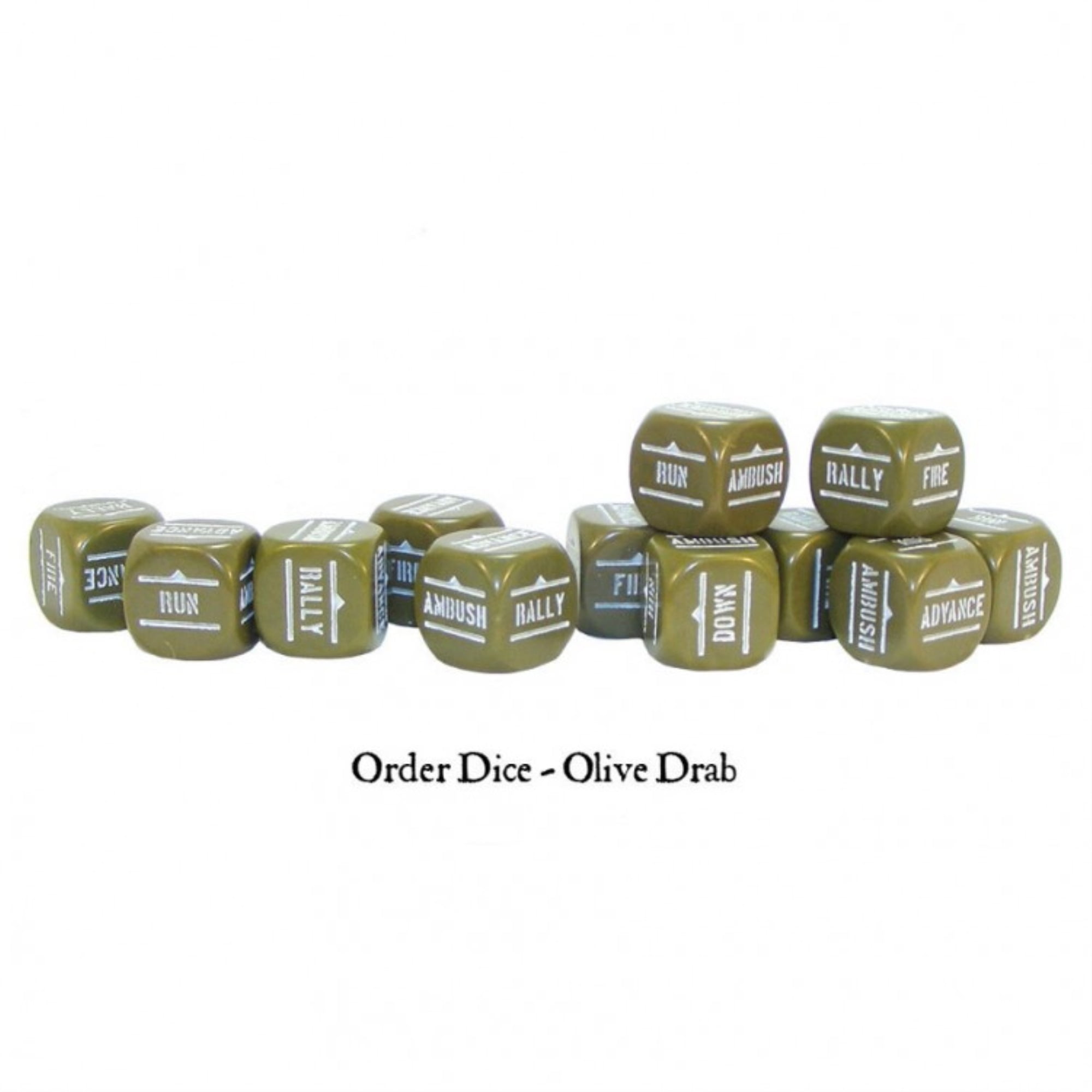 Bolt Action Olive Drab Orders Dice WLG WGBDICE17