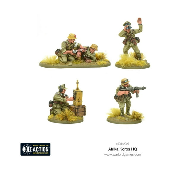 Bolt Action WWII Wargame Axis Afrika Korps HQ Miniatures