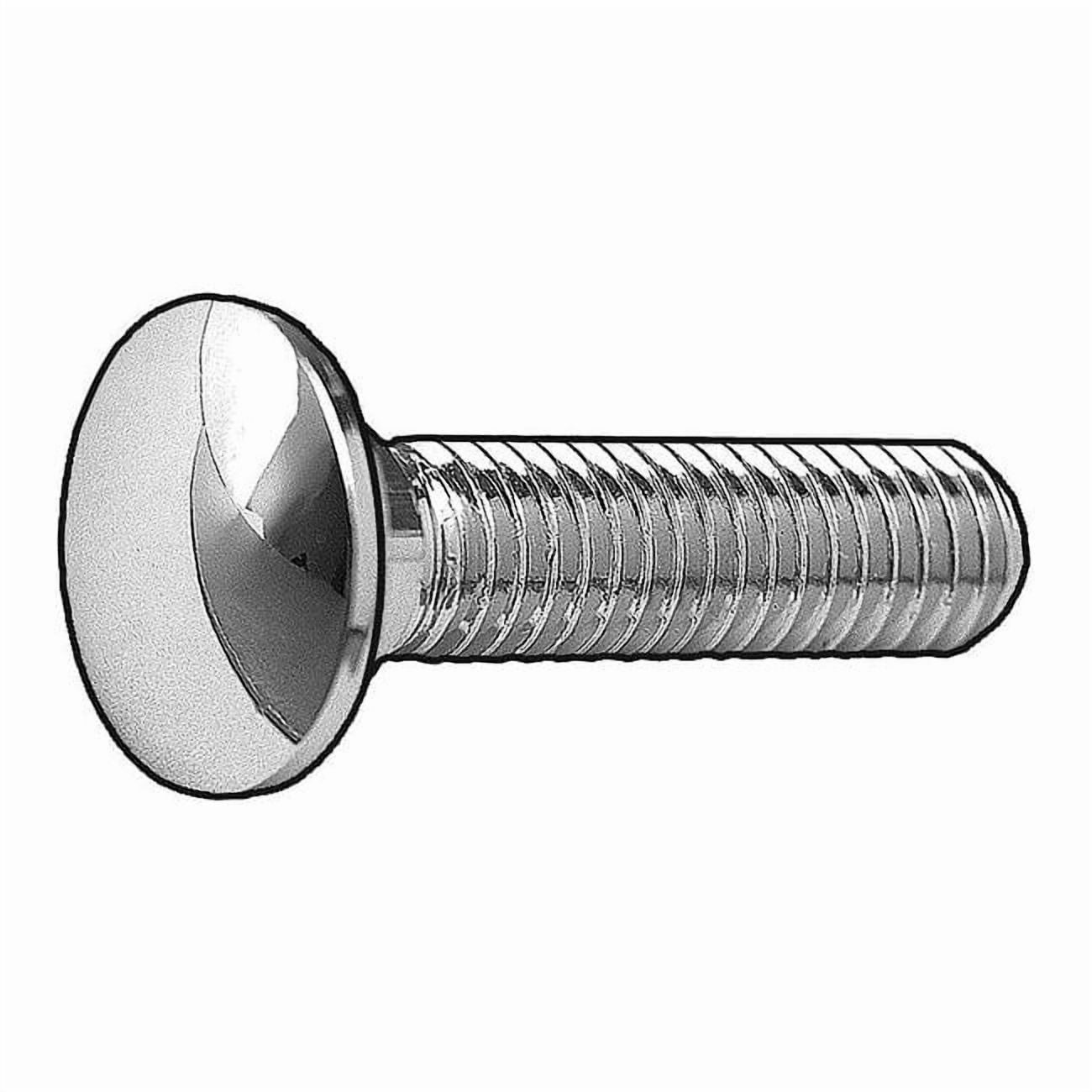Carriage Bolt, Square Neck, 3/8"-16, 1 in L, Steel, Grade 5, Chrome, 5 PK MPB754
