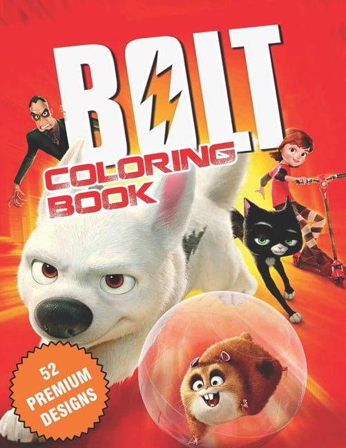 Walt Disney Bolt Coloring Book with Hebrew Cover
