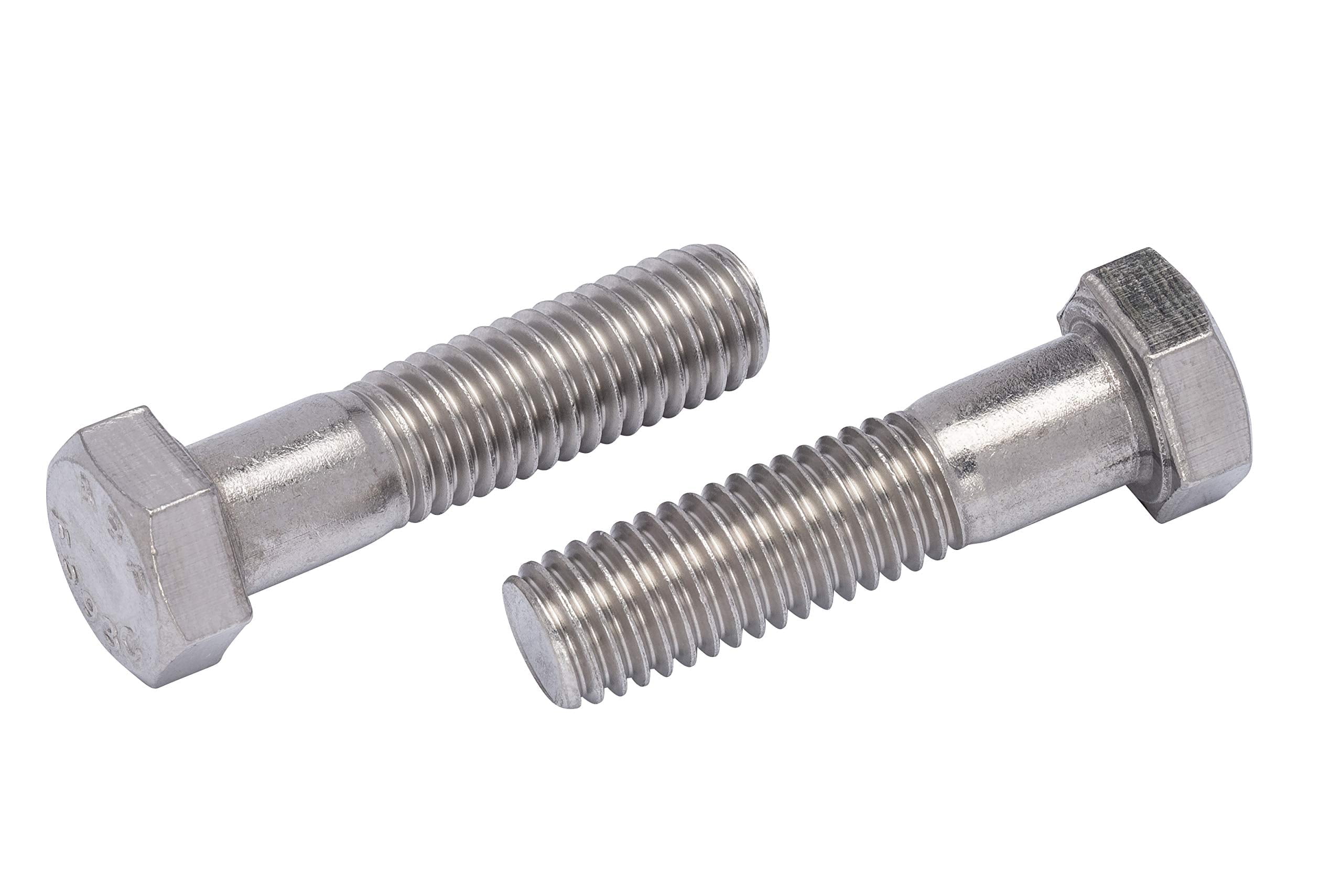20PCS 1/4-20 x 1 Hex Head Screw Bolt, Fully Threaded, Stainless Steel 18-36, Plain